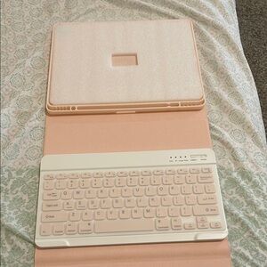 Pink Keyboard Case with Detachable Cover